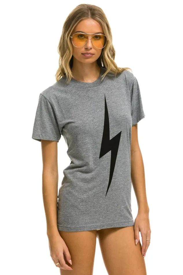 Bolt Tee 8211 Heather Grey WomenMen Aviator Nation Tees