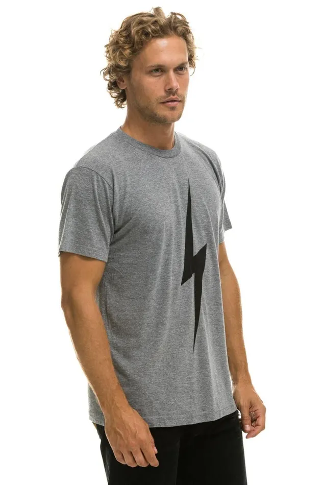 Bolt Tee 8211 Heather Grey WomenMen Aviator Nation Tees
