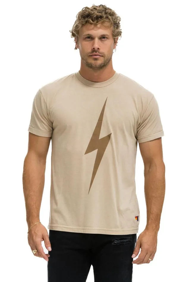 Bolt Tee 8211 Sand Mocha WomenMen Aviator Nation Tees