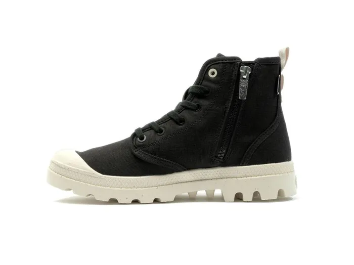 Boots Kids PALLADIUM PAMPA HI ZIP ORGANIC Black Boots Kids PALLADIUM PAMPA HI ZIP ORGANIC Black