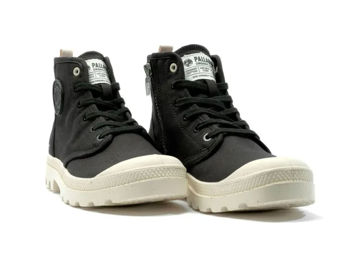 Boots Kids PALLADIUM PAMPA HI ZIP ORGANIC Black Boots Kids PALLADIUM PAMPA HI ZIP ORGANIC Black