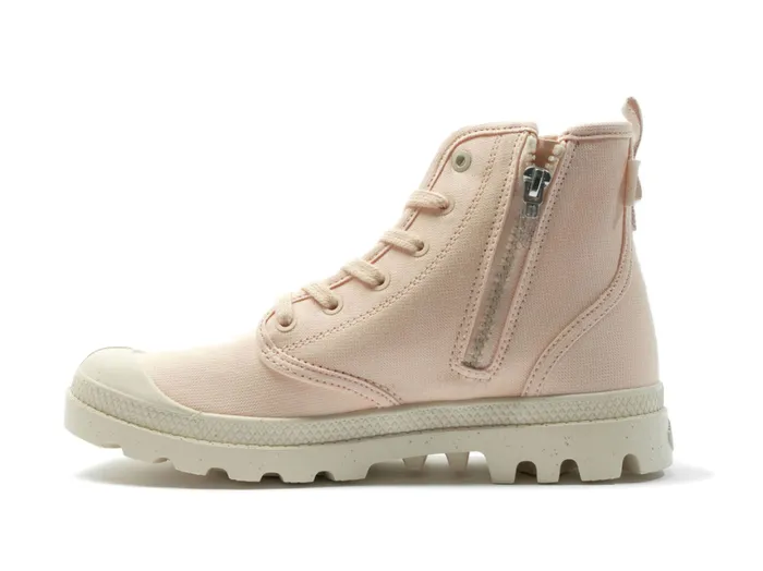 Boots Kids PALLADIUM PAMPA HI ZIP ORGANIC Peaskin Boots Kids PALLADIUM PAMPA HI ZIP ORGANIC Peaskin