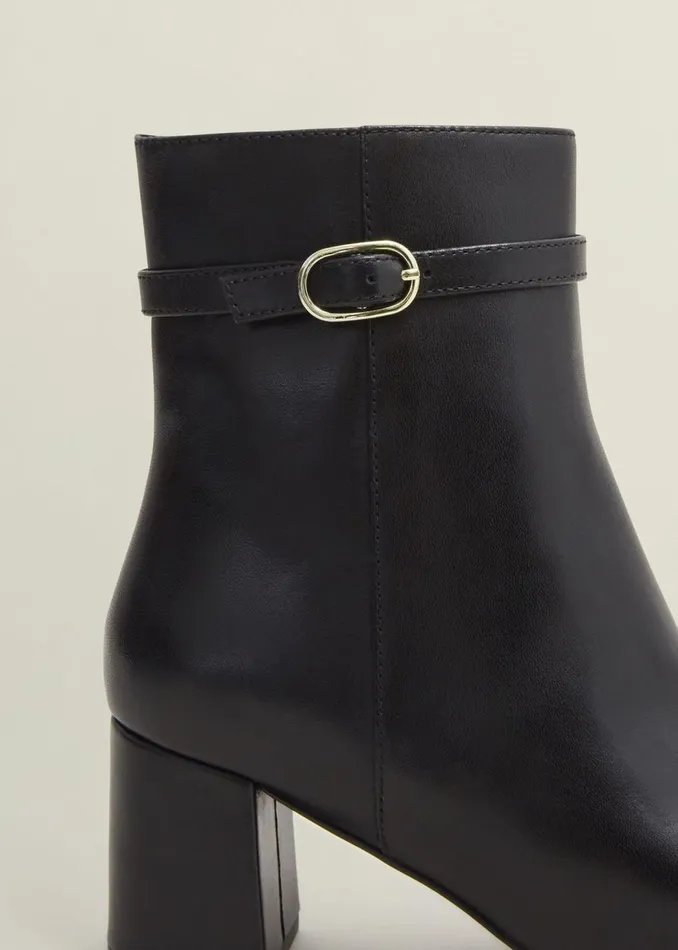 Boots Women HOBBS Gabriella Leather Ankle Boots Black