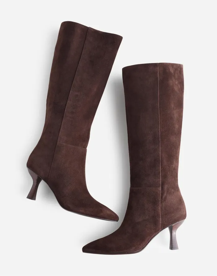 Boots Women Madewell The Justine Knee Boot Dark Carob