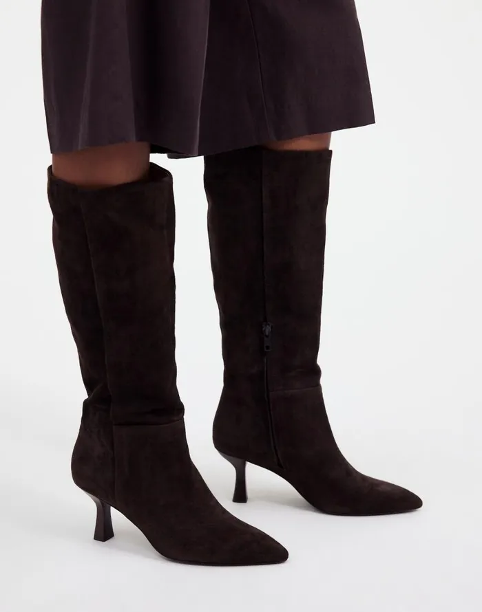 Boots Women Madewell The Justine Knee Boot Dark Carob