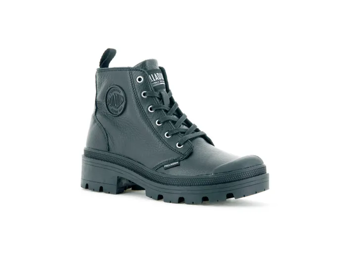 Boots Women PALLADIUM PALLABASE LEATHER Blackblack Boots Women PALLADIUM PALLABASE LEATHER Blackblack
