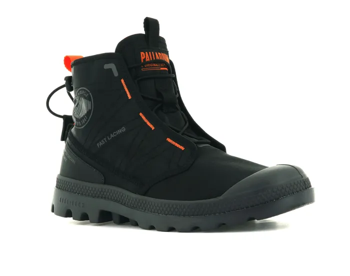 Boots Women PALLADIUM PAMPA TRAVEL LITE Blackblack Boots Women PALLADIUM PAMPA TRAVEL LITE Blackblack
