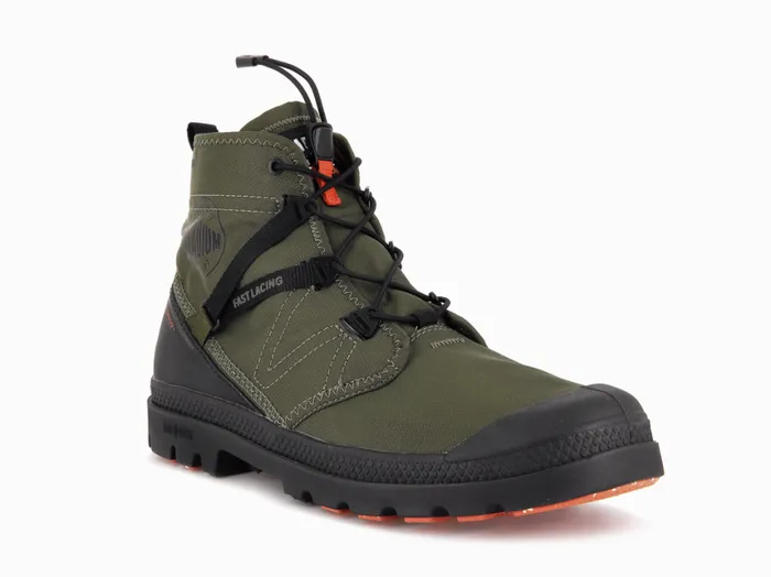 Boots Women PALLADIUM PAMPA TRAVEL LITE WATERPROOF Olive Night Boots Women PALLADIUM PAMPA TRAVEL LITE WATERPROOF Olive Night