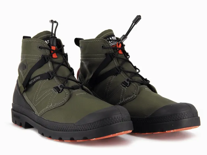Boots Women PALLADIUM PAMPA TRAVEL LITE WATERPROOF Olive Night Boots Women PALLADIUM PAMPA TRAVEL LITE WATERPROOF Olive Night