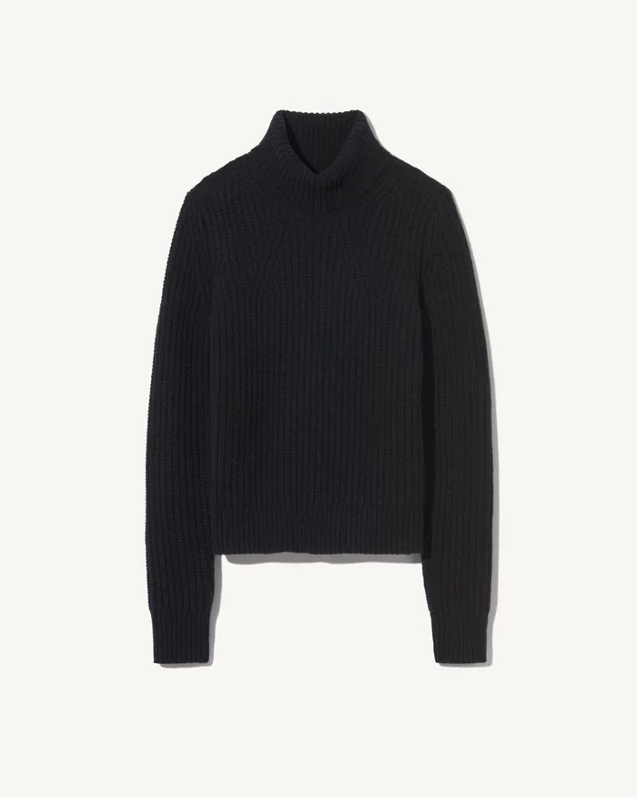 BRONWYN TURTLENECK SWEATER Dark Navy Women Nili Lotan Knits and Sweaters