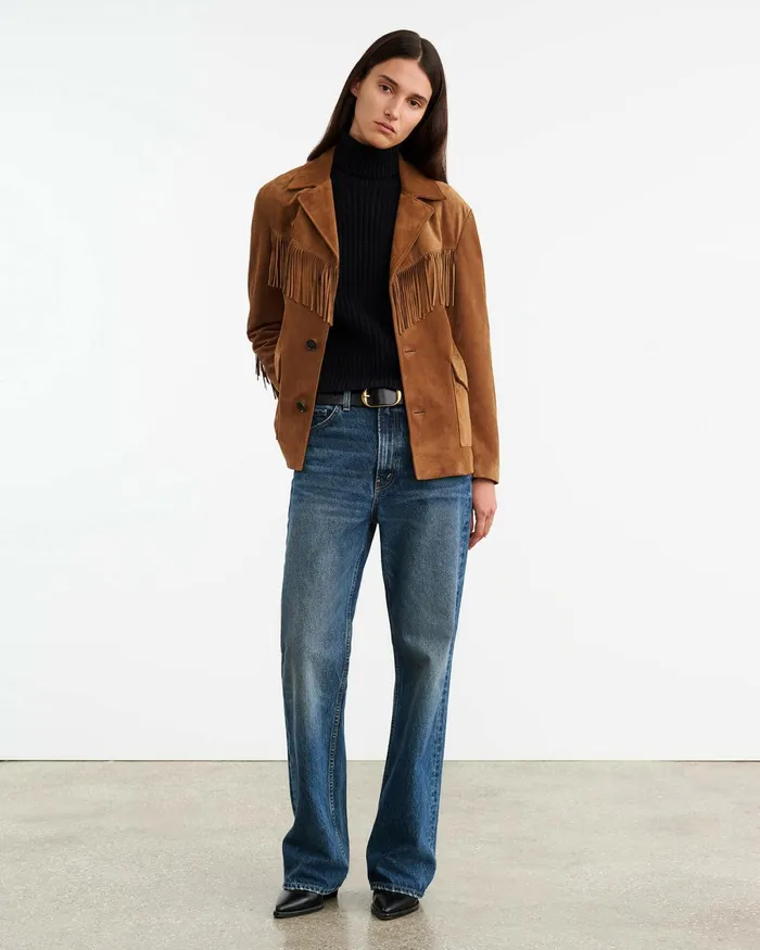 BRONWYN TURTLENECK SWEATER Dark Navy Women Nili Lotan Knits and Sweaters