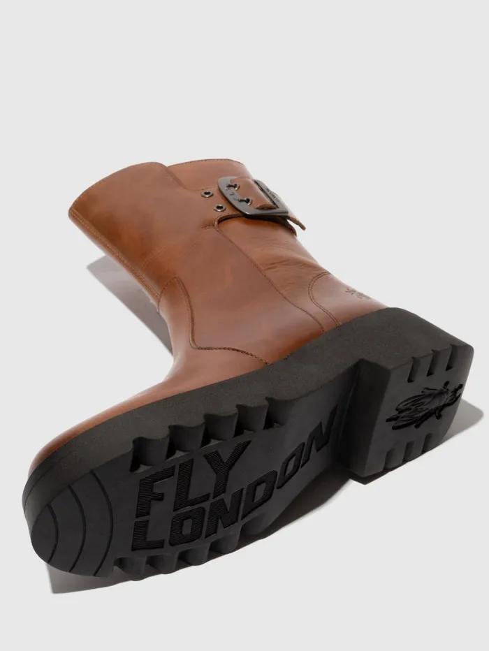 Buckle Ankle Boots MAZZ127FLY MID BROWN Women Fly London Ankle Boots