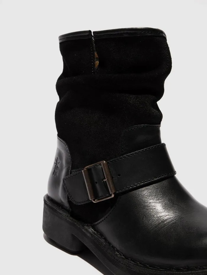 Buckle Ankle Boots NALY141FLY BLACK Women Fly London Ankle Boots