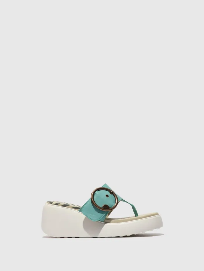 Buckle Mules DAFI938FLY TURQUOISE Women Fly London Mules