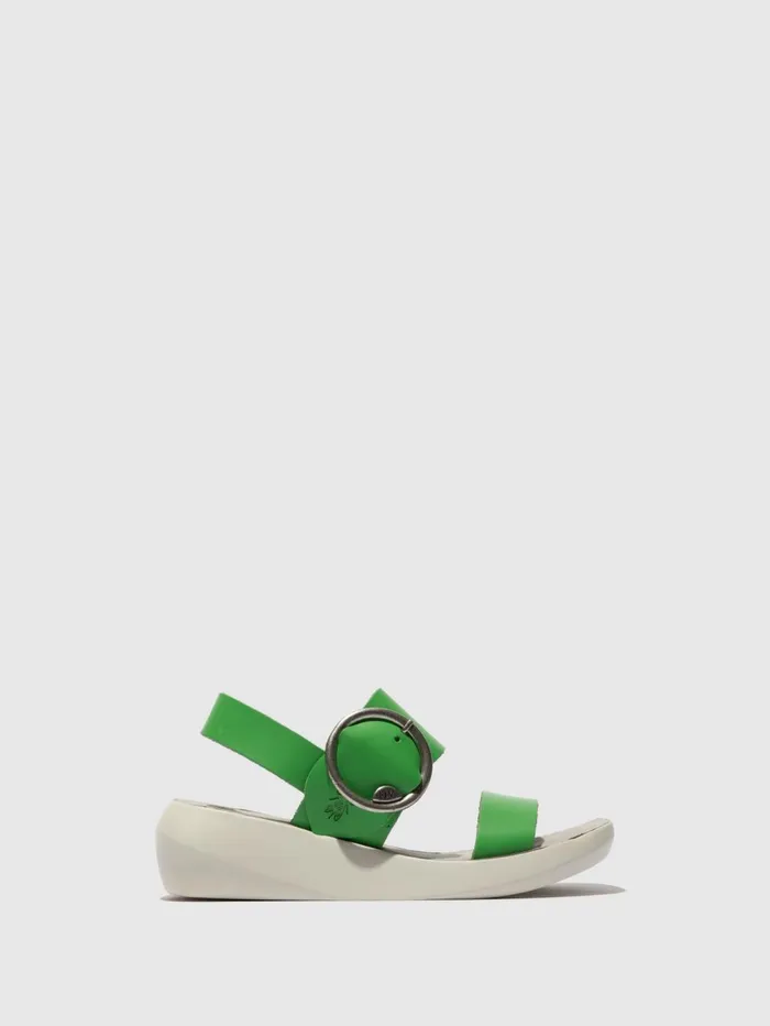 Buckle Sandals BANI739FLY GREEN Women Fly London Sandals