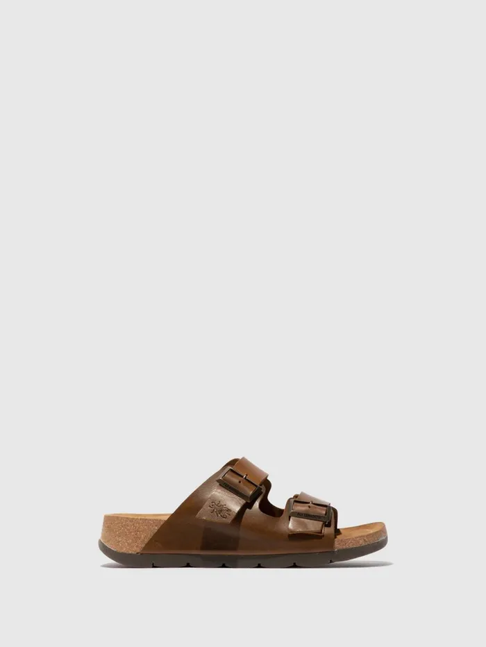 Buckle Sandals CAJA721FLY CAMEL Women Fly London Sandals