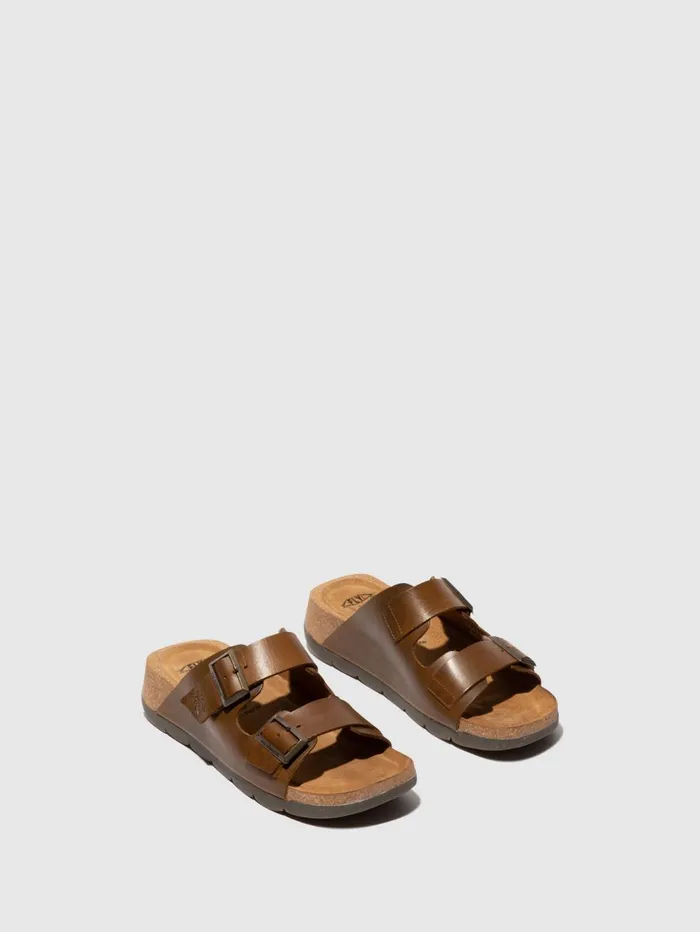Buckle Sandals CAJA721FLY CAMEL Women Fly London Sandals