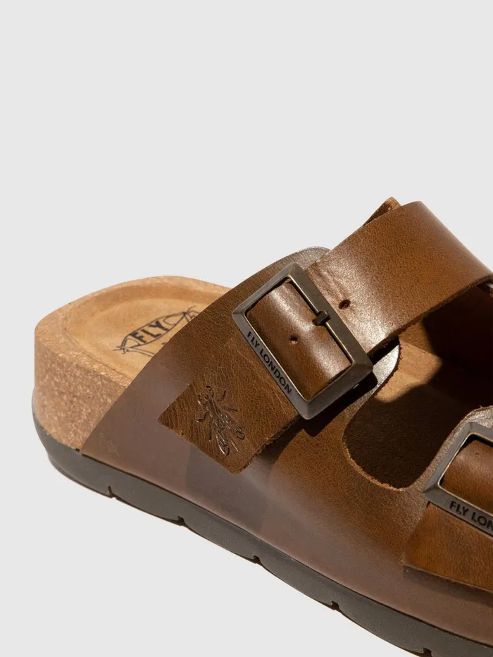 Buckle Sandals CAJA721FLY CAMEL Women Fly London Sandals