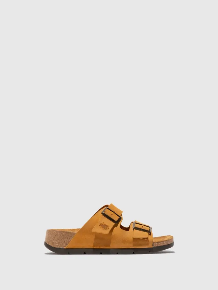 Buckle Sandals CAJA721FLY SUEDE MUSTARD Women Fly London Sandals