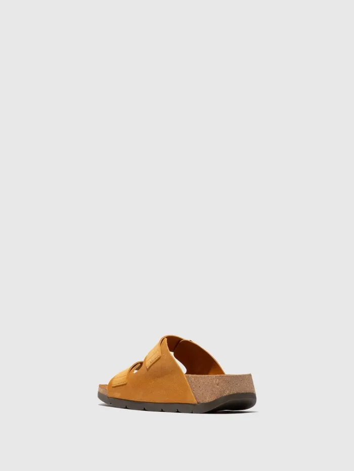 Buckle Sandals CAJA721FLY SUEDE MUSTARD Women Fly London Sandals