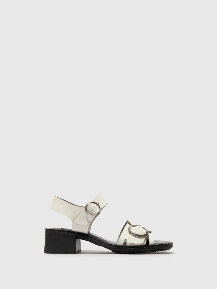 Buckle Sandals EBLI238FLY WHITEBLACK Women Fly London Sandals