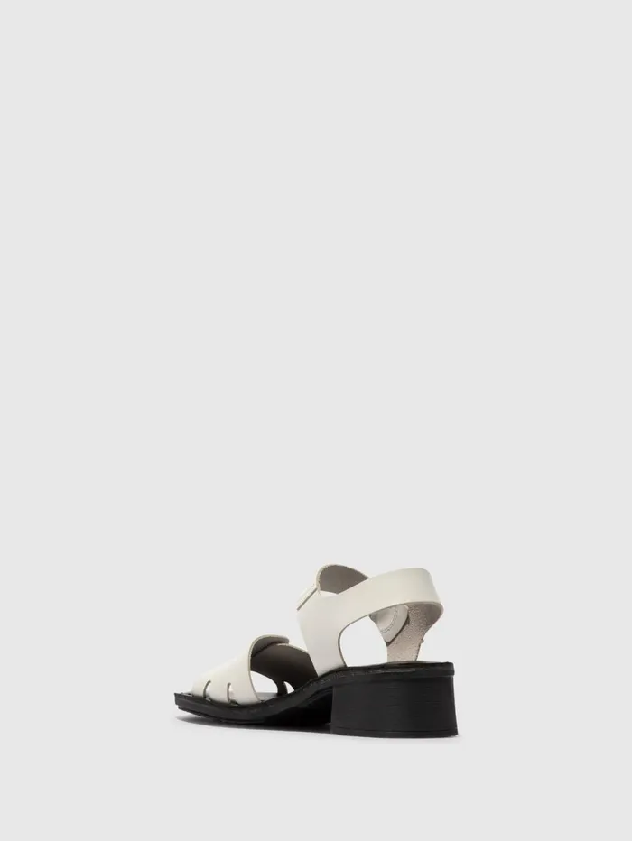 Buckle Sandals EBLI238FLY WHITEBLACK Women Fly London Sandals