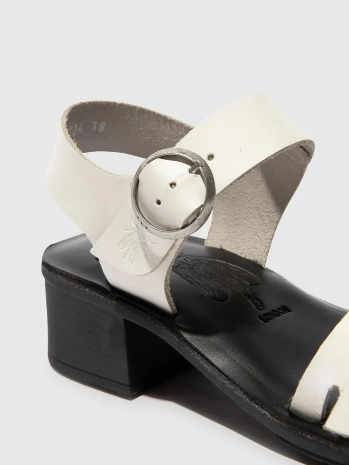 Buckle Sandals EBLI238FLY WHITEBLACK Women Fly London Sandals