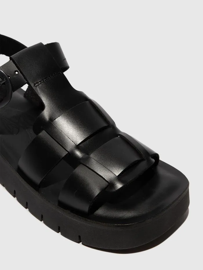 Buckle Sandals SUDY246FLY BLACK Women Fly London Sandals