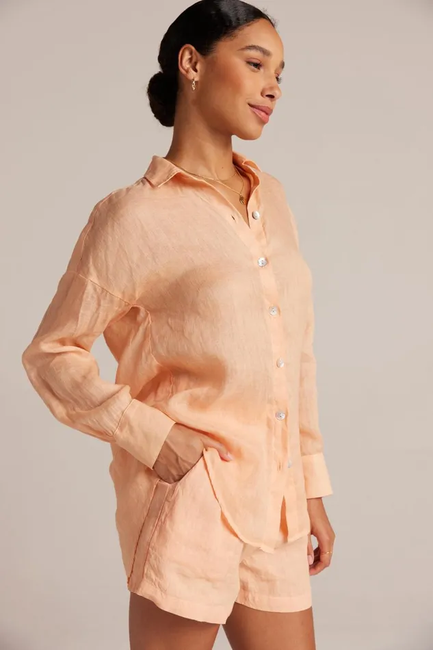 Button Down Women Bella Dahl Boyfriend Button Down 8211 Peach Parker Button Down Women Bella Dahl Boyfriend Button Down 8211 Peach Parker