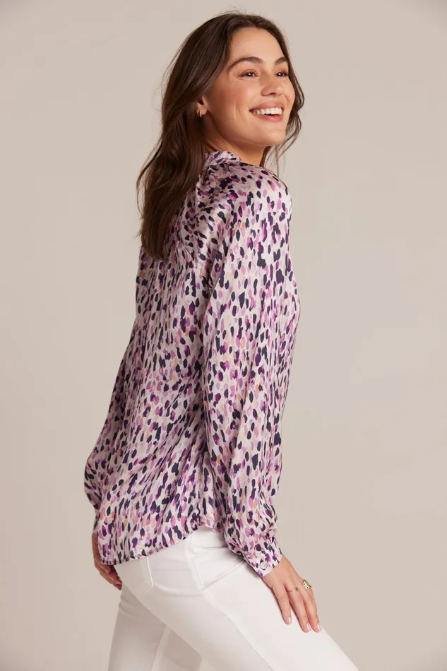 Button Down Women Bella Dahl Raglan Sleeve Pullover 8211 Confetti Print