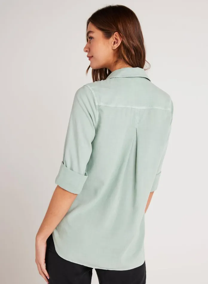 Button Down Women Bella Dahl Shirt Tail Button Down 8211 Oasis Green Button Down Women Bella Dahl Shirt Tail Button Down 8211 Oasis Green