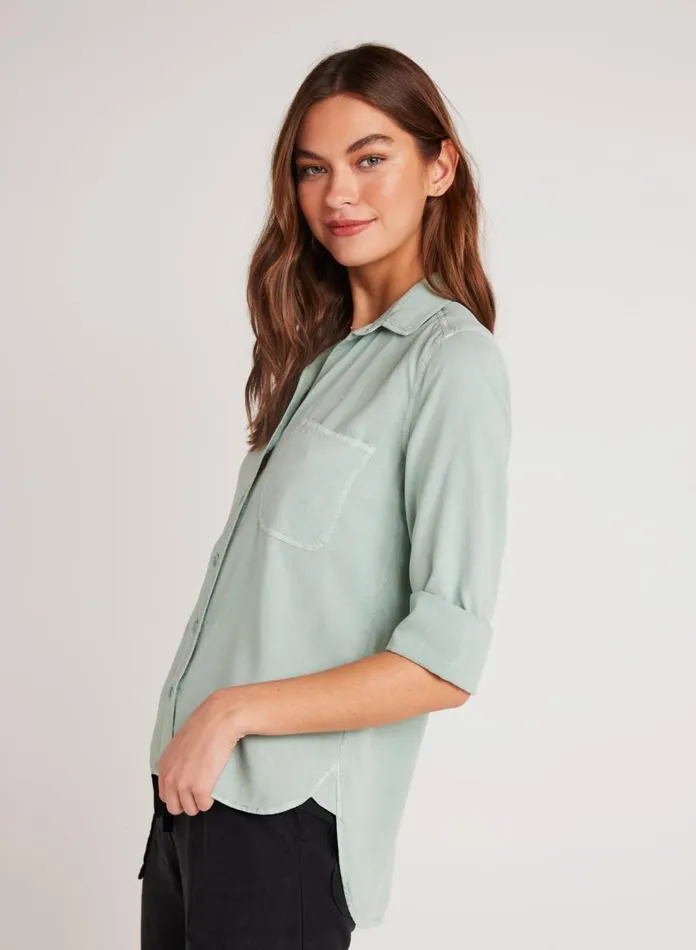 Button Down Women Bella Dahl Shirt Tail Button Down 8211 Oasis Green Button Down Women Bella Dahl Shirt Tail Button Down 8211 Oasis Green
