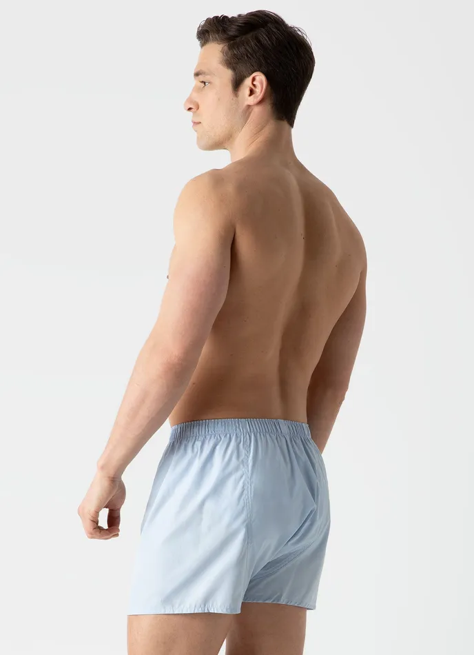 Buy More and Save ussunspel Men Classic Boxer Shorts Plain Blue
