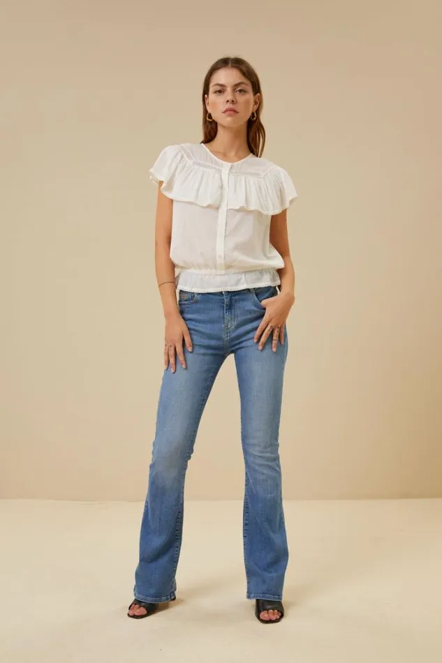 ByBar Blouses Vrouwelijk Jael Blouse Off White