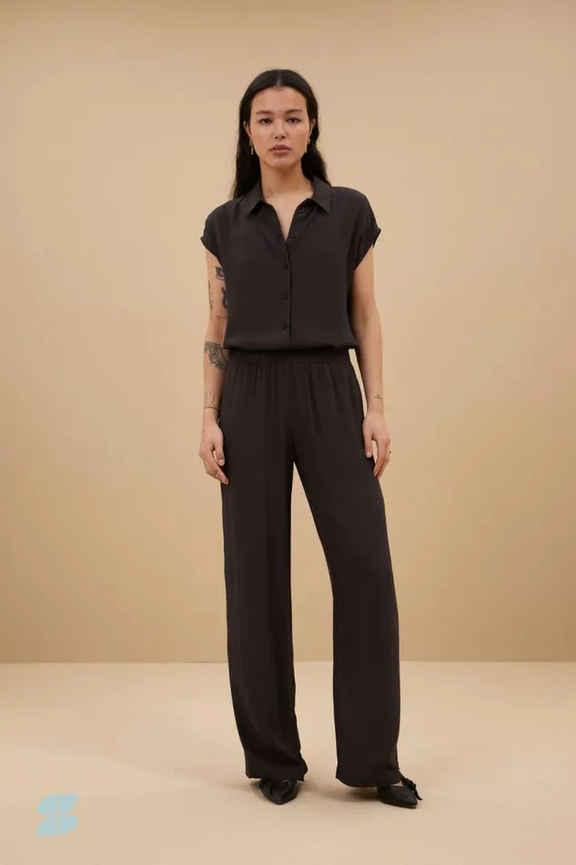 ByBar Blouses Vrouwelijk Kiek Viscose Top Cafe Noir