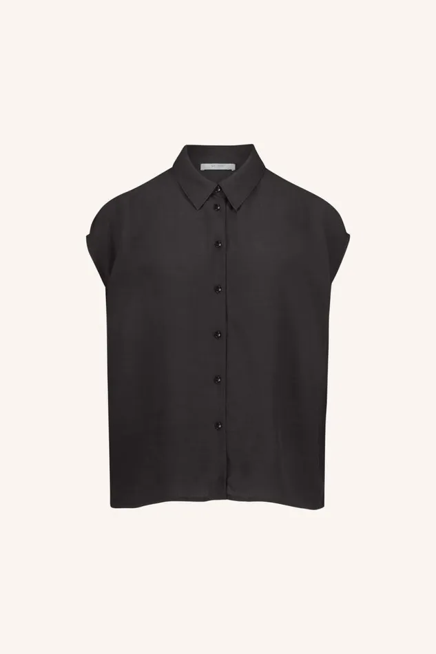 ByBar Blouses Vrouwelijk Kiek Viscose Top Cafe Noir ByBar Blouses Vrouwelijk Kiek Viscose Top Cafe Noir