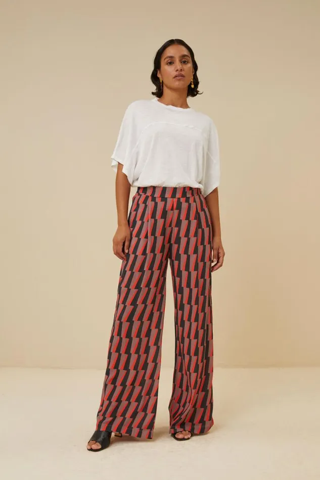 ByBar Broeken Vrouwelijk Benji Thunder Pant Thunder Print ByBar Broeken Vrouwelijk Benji Thunder Pant Thunder Print