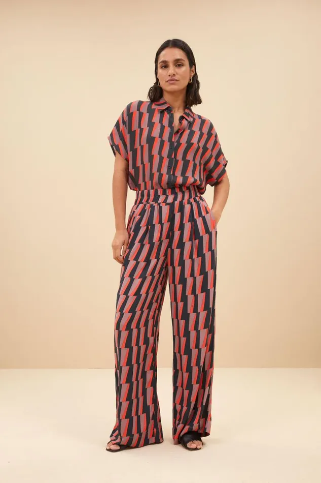 ByBar Broeken Vrouwelijk Benji Thunder Pant Thunder Print ByBar Broeken Vrouwelijk Benji Thunder Pant Thunder Print