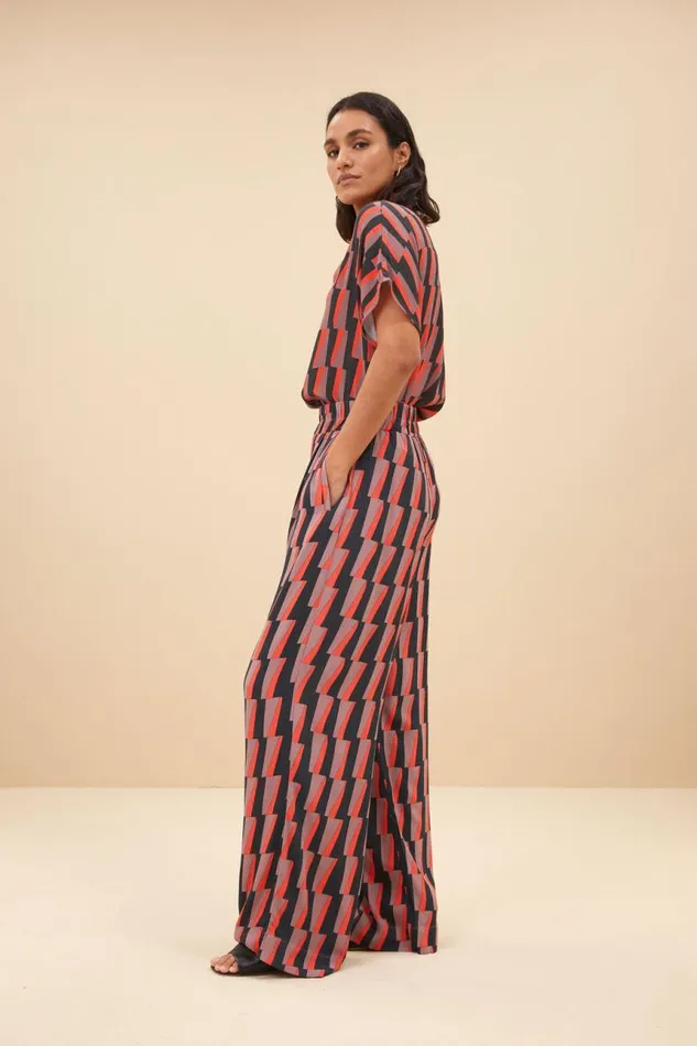 ByBar Broeken Vrouwelijk Benji Thunder Pant Thunder Print ByBar Broeken Vrouwelijk Benji Thunder Pant Thunder Print