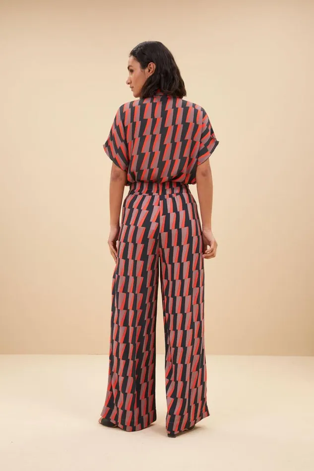 ByBar Broeken Vrouwelijk Benji Thunder Pant Thunder Print ByBar Broeken Vrouwelijk Benji Thunder Pant Thunder Print