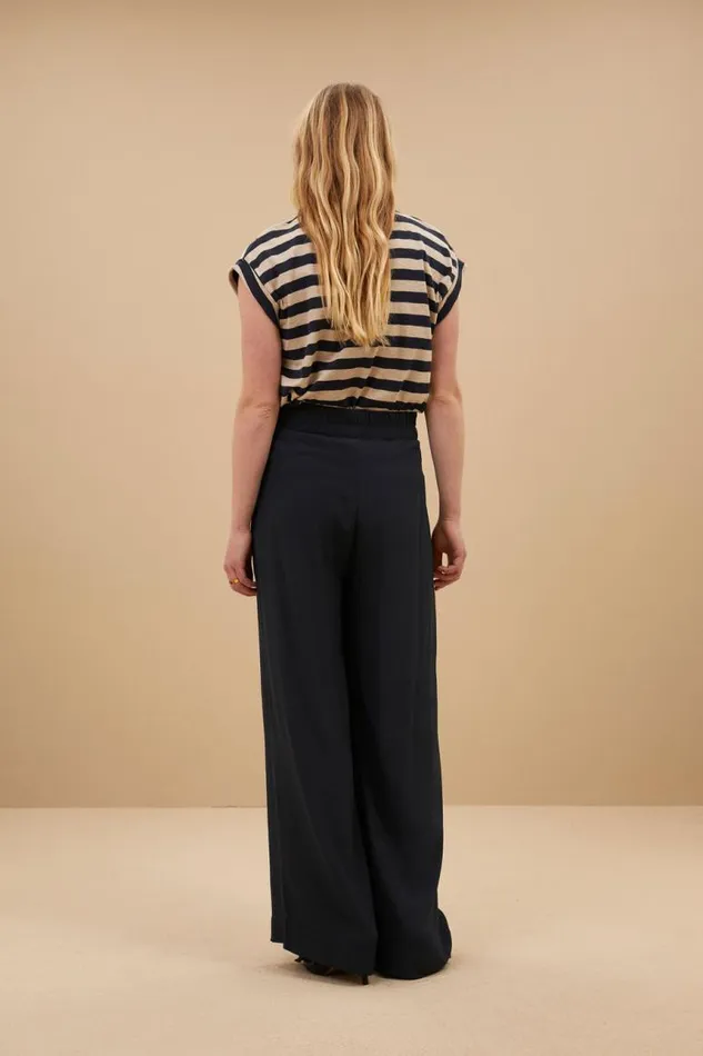 ByBar Broeken Vrouwelijk Benji Viscose Pants Graphite ByBar Broeken Vrouwelijk Benji Viscose Pants Graphite