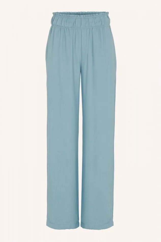 ByBar Broeken Vrouwelijk Robyn Satin Stripe Pant Ocean ByBar Broeken Vrouwelijk Robyn Satin Stripe Pant Ocean