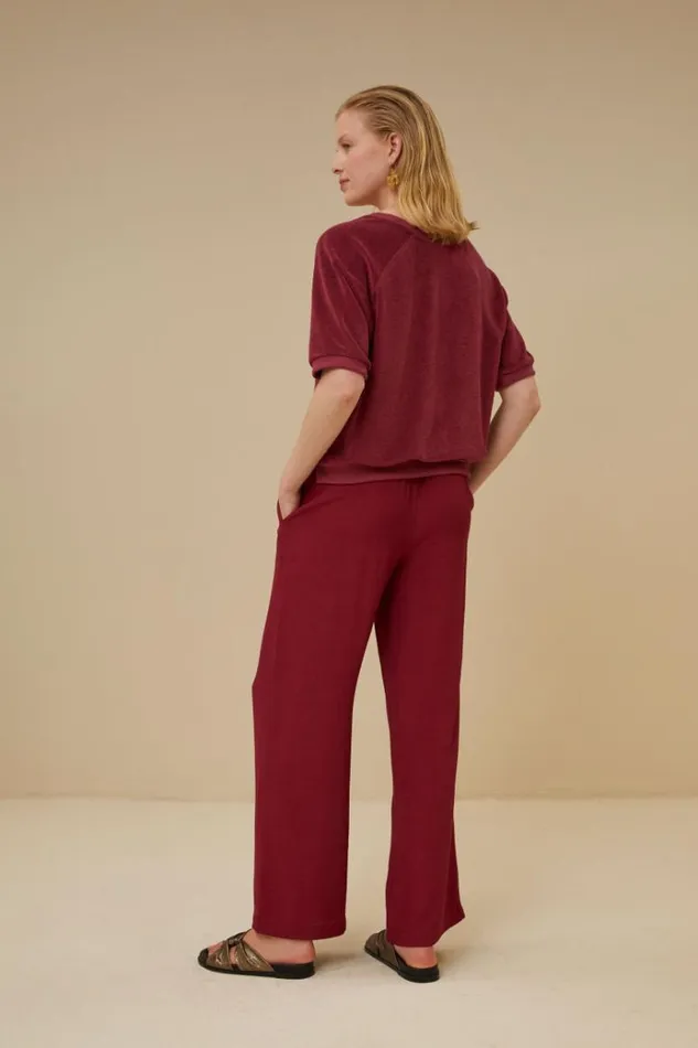 ByBar Broeken Vrouwelijk Robyn Viscose Pant Grenache ByBar Broeken Vrouwelijk Robyn Viscose Pant Grenache