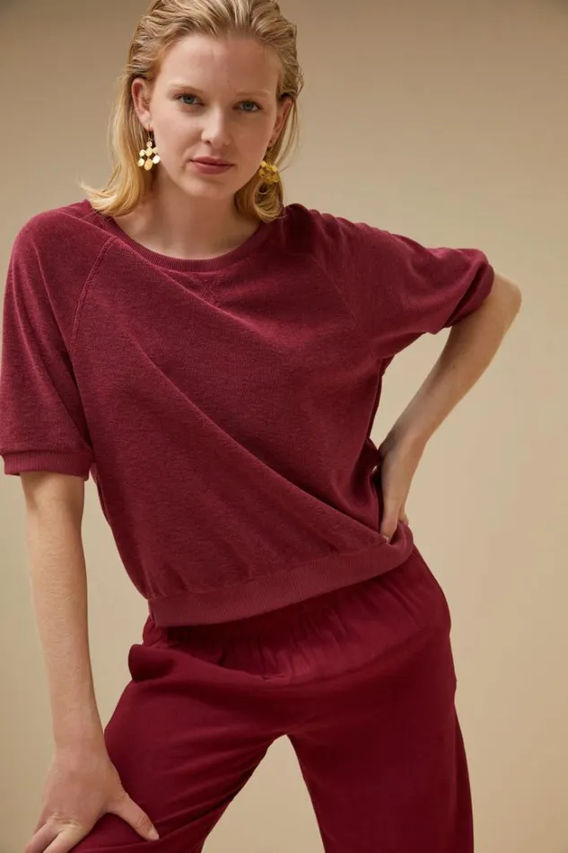 ByBar Broeken Vrouwelijk Robyn Viscose Pant Grenache ByBar Broeken Vrouwelijk Robyn Viscose Pant Grenache