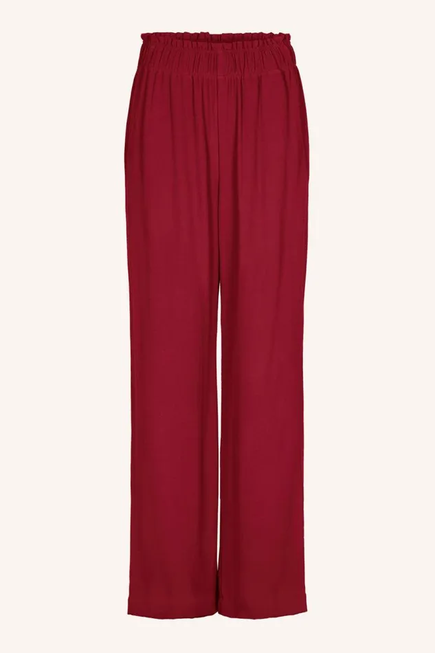 ByBar Broeken Vrouwelijk Robyn Viscose Pant Grenache ByBar Broeken Vrouwelijk Robyn Viscose Pant Grenache