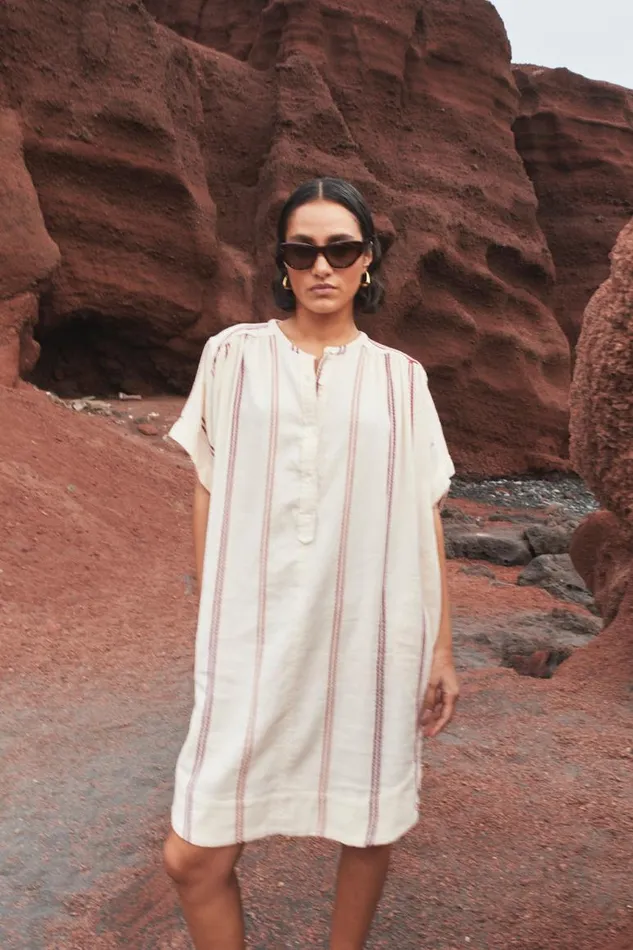 ByBar Jurken Vrouwelijk Amber Athia Dress Grenache