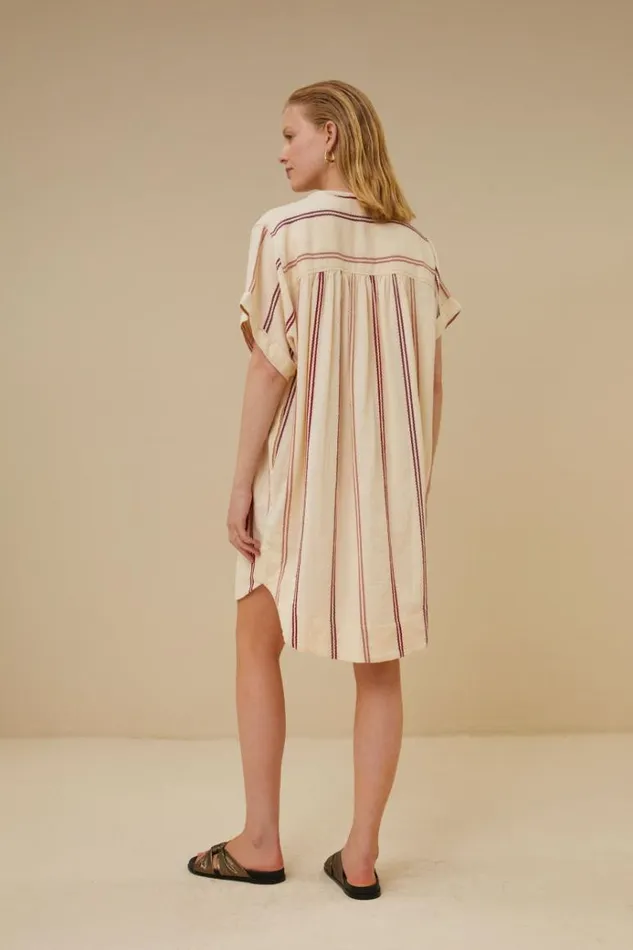 ByBar Jurken Vrouwelijk Amber Athia Dress Grenache ByBar Jurken Vrouwelijk Amber Athia Dress Grenache