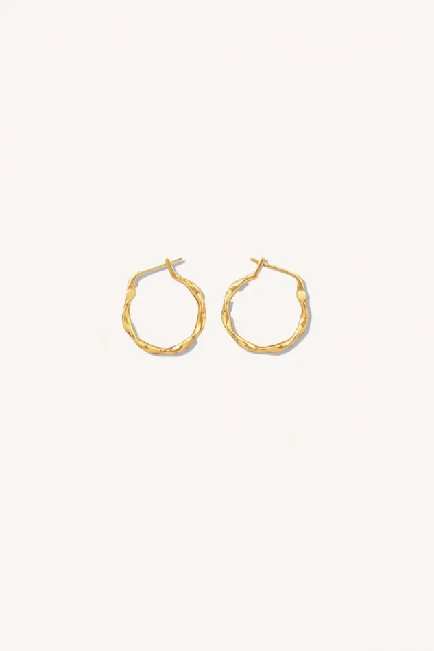 ByBar Sieraden Vrouwelijk Pd Mila Round Earring Large Gold