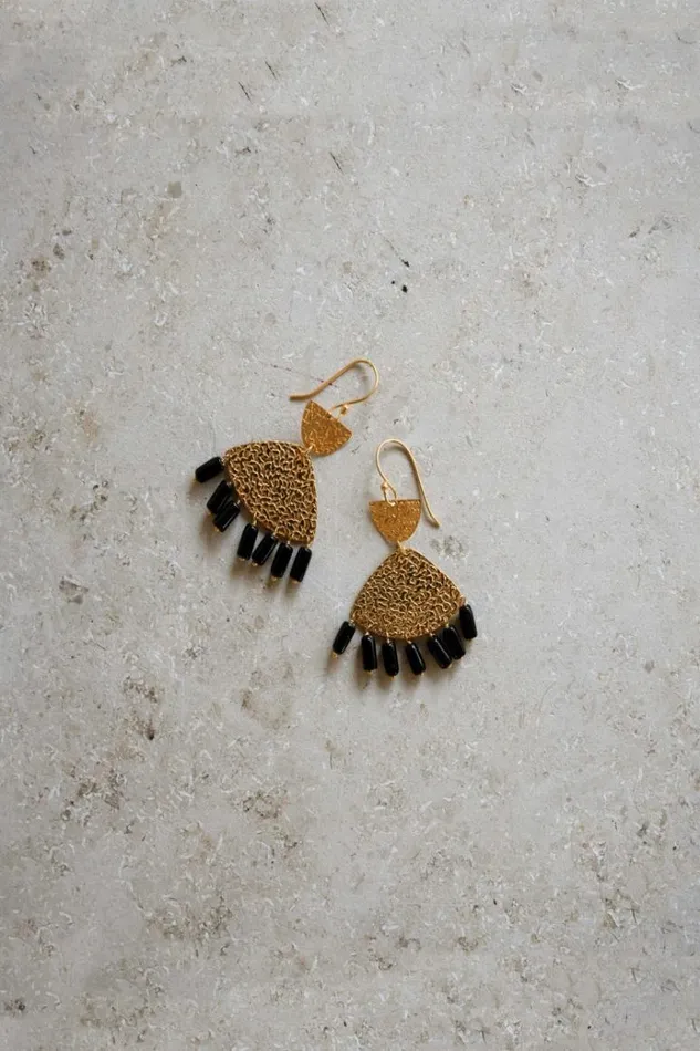 ByBar Sieraden Vrouwelijk Ravi Earring Black