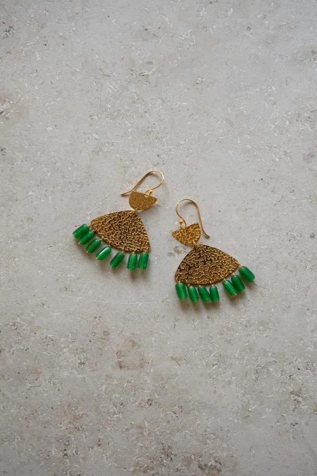 ByBar Sieraden Vrouwelijk Ravi Earring Green